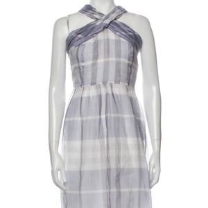 BURBERRY LONDON Plaid Print Knee-Length Dress